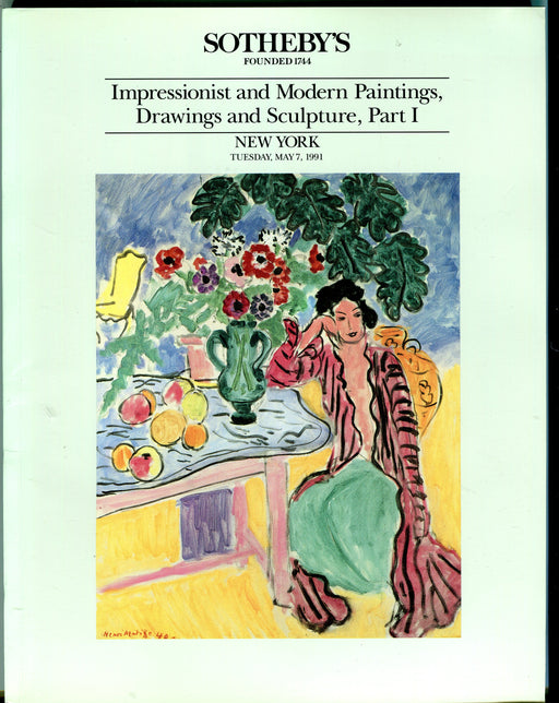 Sothebys Auction Catalog May 7 1991 Impressionist & Modern Paintings Part I   - TvMovieCards.com