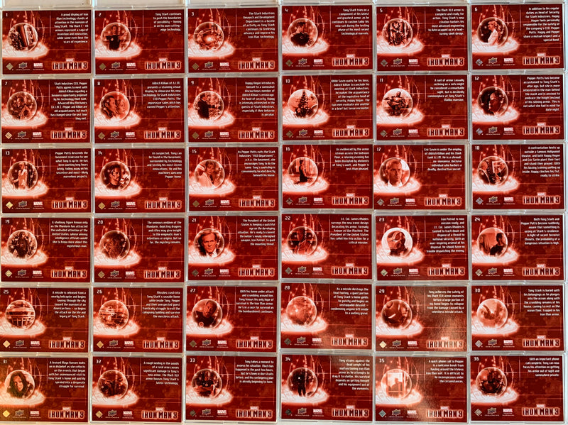 Iron Man Movie 3 Upper Deck Trading Base Card Set 60 Cards 2013   - TvMovieCards.com