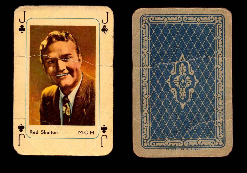 Vintage Hollywood Movie Stars Playing Cards You Pick Singles J - Clover - Red Skelton  - TvMovieCards.com