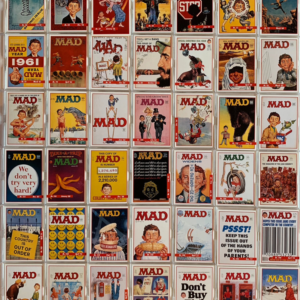MAD Magazine Series 1 Base Trading Card Set of 55 Cards Lime Rock 