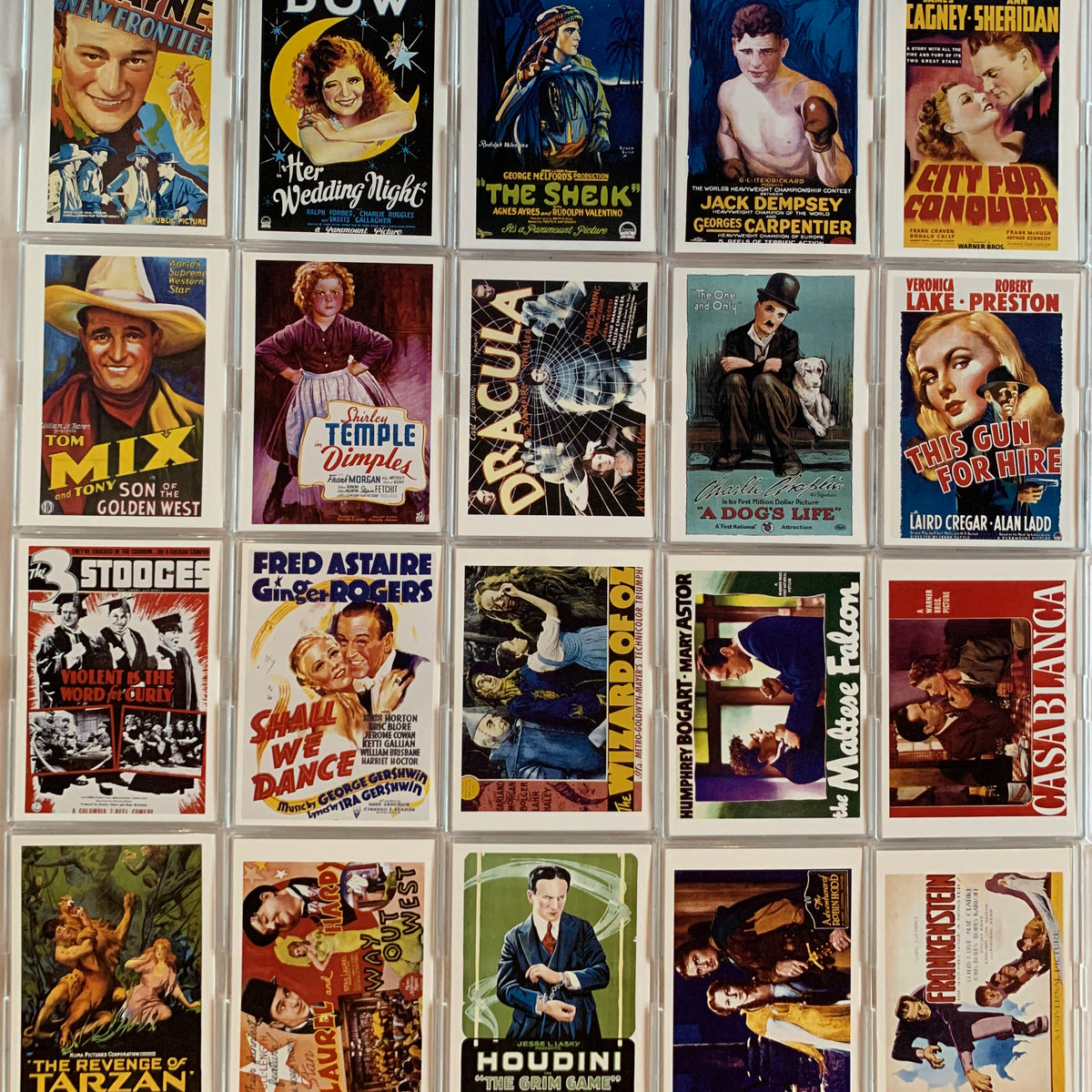 Classic Movie Posters Trading Card Set 20 Cards w/ Blue Lettering WTE ...