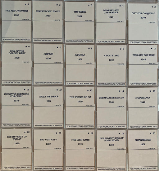 Classic Movie Posters Trading Card Set 20 Cards w/ Blue Lettering WTE 1991   - TvMovieCards.com