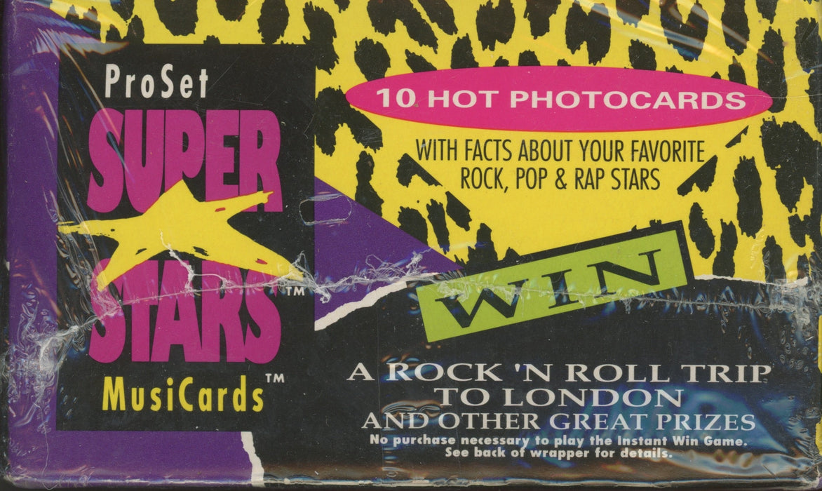 SuperStars MusiCards Series 1 Music Trading Card Box 36 Packs ProSet 1991   - TvMovieCards.com