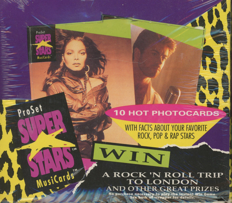 SuperStars MusiCards Series 1 Music Trading Card Box 36 Packs ProSet 1991   - TvMovieCards.com