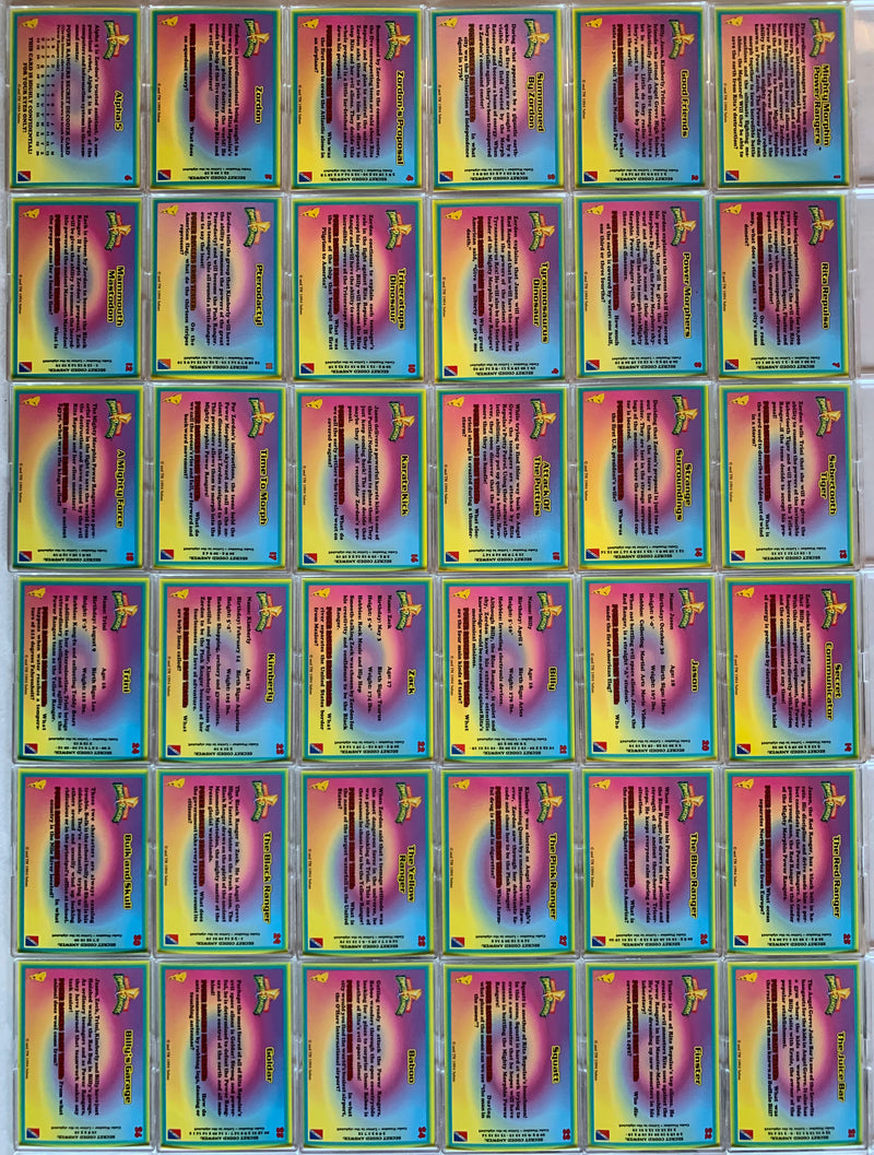 Power Rangers Retail Series 1 Base Card Set 72 Cards Collect-A-Card 1994   - TvMovieCards.com
