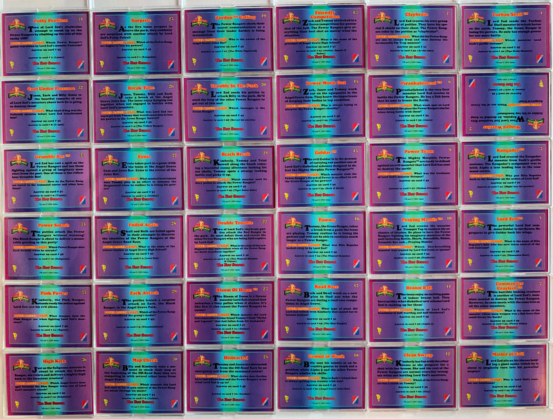 Power Rangers New Season Retail 72 Base Card Set Green Boarder   - TvMovieCards.com
