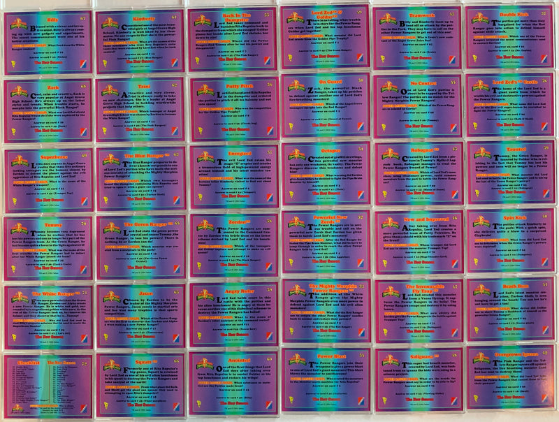 Power Rangers New Season Retail 72 Base Card Set Green Boarder   - TvMovieCards.com