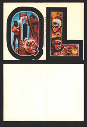 1973-74 Monster Initials Vintage Sticker Trading Cards You Pick Singles #1-#132 Q L  - TvMovieCards.com