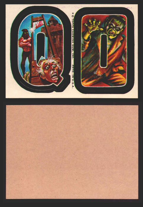 1973-74 Monster Initials Vintage Sticker Trading Cards You Pick Singles #1-#132 Q O  - TvMovieCards.com