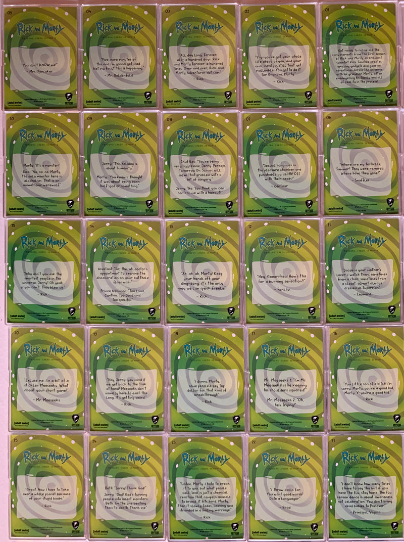 Rick and Morty Season 1 Laser Gun Deco Foil Parallel Card Set of 45 Cryptozoic - TvMovieCards.com