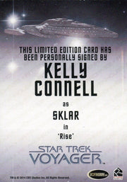 Star Trek Voyager Heroes Villains Autograph Card Kelly Connell as Sklar   - TvMovieCards.com