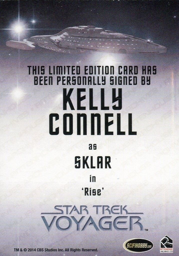 Star Trek Voyager Heroes Villains Autograph Card Kelly Connell as Sklar   - TvMovieCards.com