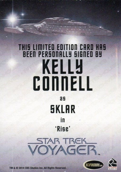 Star Trek Voyager Heroes Villains Autograph Card Kelly Connell as Sklar   - TvMovieCards.com