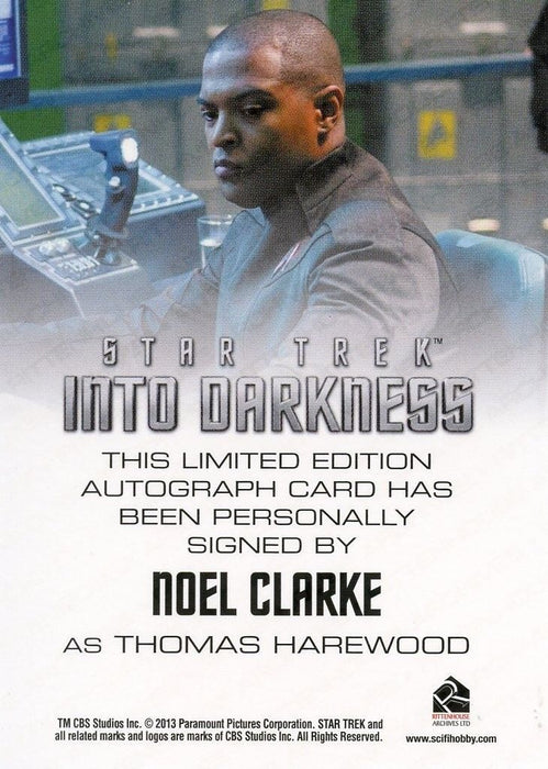 STAR TREK Movie Into Darkness 2014 Autograph Card Noel Clarke Thomas Harewood   - TvMovieCards.com