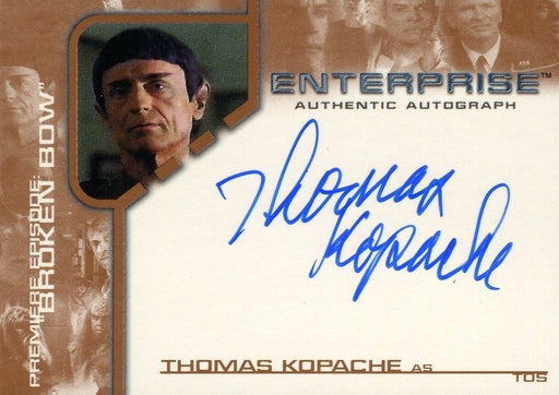 Star Trek Enterprise Season One 1 Autograph Card Thomas Kopache TOS BBA9   - TvMovieCards.com