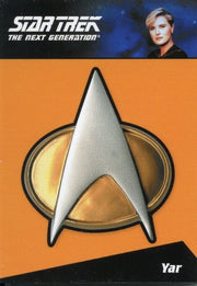Star Trek TNG Complete Series 2 Communicator Pin Card CP8 Crosby Lt. Yar   - TvMovieCards.com