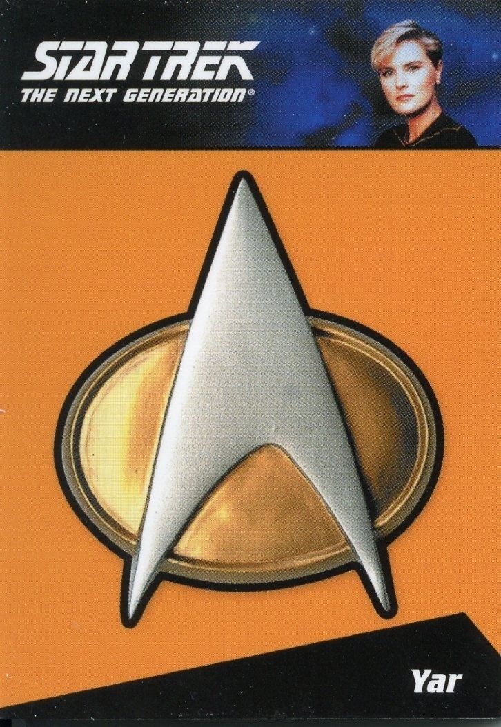 Star Trek TNG Complete Series 2 Communicator Pin Card CP8 Crosby Lt. Yar   - TvMovieCards.com