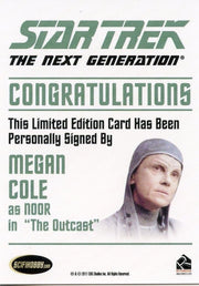 Star Trek TNG Complete Series 2 Autograph Card Megan Cole Noor   - TvMovieCards.com
