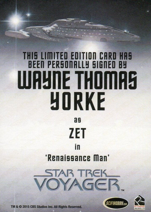 Star Trek Voyager Heroes Villains Autograph Card Wayne Thomas Yorke as Zet   - TvMovieCards.com