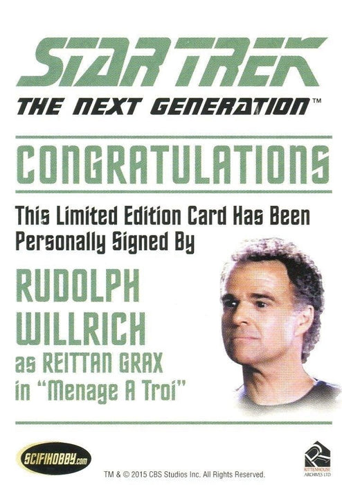 Star Trek TNG Portfolio Prints Autograph Card Rudolph Willrich Reittan Grax   - TvMovieCards.com