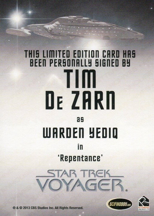 Star Trek Voyager Heroes Villains Autograph Card Tim De Zarn as Warden Yediq   - TvMovieCards.com