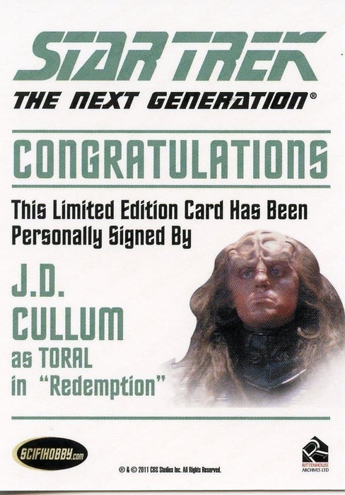 Star Trek TNG Complete Series 2 Autograph Card J.D. Cullum Toral   - TvMovieCards.com