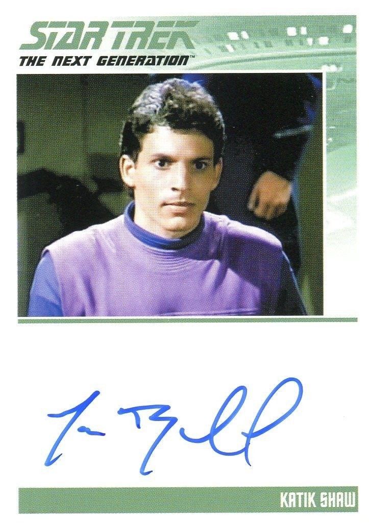 Star Trek TNG Portfolio Prints Autograph Card Marc Buckland as Katik Shaw   - TvMovieCards.com