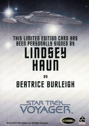 Star Trek Voyager Heroes Villains Autograph Card Lindsey Haun as Beatrice   - TvMovieCards.com