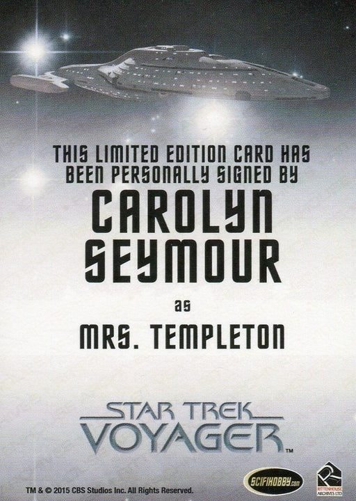 Star Trek Voyager Heroes Villains Autograph Card Carolyn Seymour / Mrs Templeton   - TvMovieCards.com