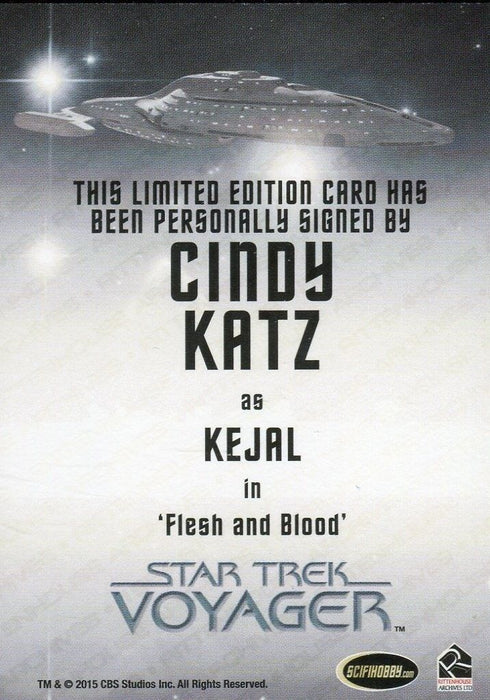Star Trek Voyager Heroes Villains Autograph Cindy Katz as Kejal   - TvMovieCards.com