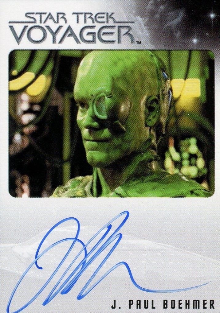 Star Trek Voyager Heroes Villains Autograph Card J. Paul Boehmer as One   - TvMovieCards.com