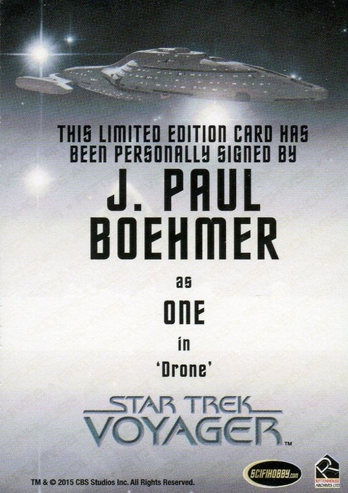 Star Trek Voyager Heroes Villains Autograph Card J. Paul Boehmer as One   - TvMovieCards.com