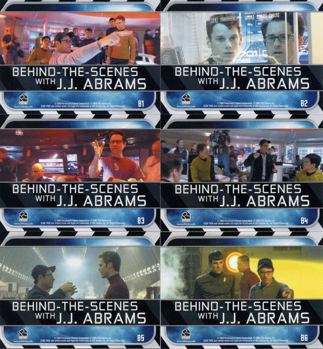 Star Trek The Movie 2009 Behind the Scenes Chase Card Set 6 Cards B1 thru B6   - TvMovieCards.com