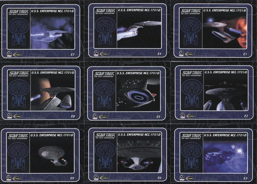 Star Trek TNG Complete Series 1 U.S.S. Enterprise NC-1701-D Chase Card Set E1-E9 - TvMovieCards.com