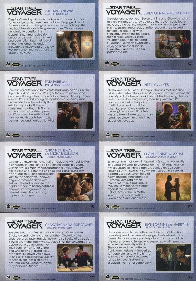 Star Trek Voyager Heroes & Villains 24 Card Relationships Chase Card Set R1-24   - TvMovieCards.com