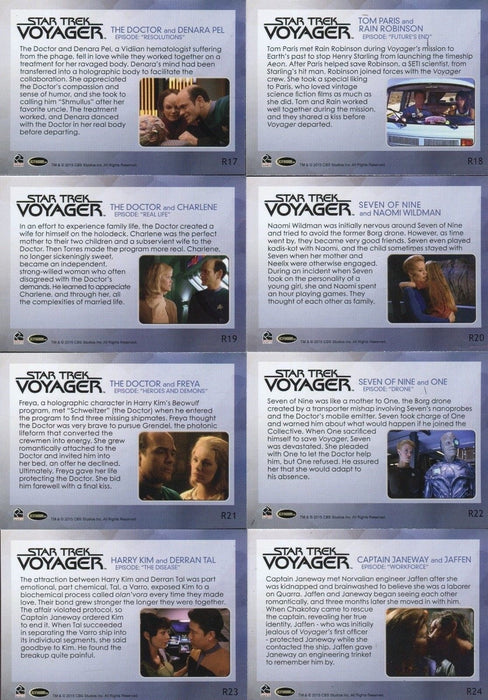 Star Trek Voyager Heroes & Villains 24 Card Relationships Chase Card Set R1-24   - TvMovieCards.com