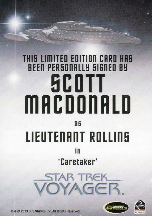 Star Trek Voyager Heroes Villains Autograph Card Scott MacDonald as Lt Rollins   - TvMovieCards.com