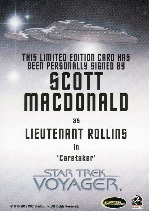 Star Trek Voyager Heroes Villains Autograph Card Scott MacDonald as Lt Rollins   - TvMovieCards.com