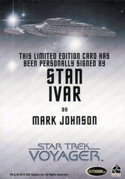 Star Trek Voyager Heroes Villains Autograph Card Stan Ivar as Mark Johnson   - TvMovieCards.com