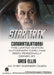 STAR TREK Movie Into Darkness 2014 Autograph Card Greg Ellis Engineer Olsen   - TvMovieCards.com