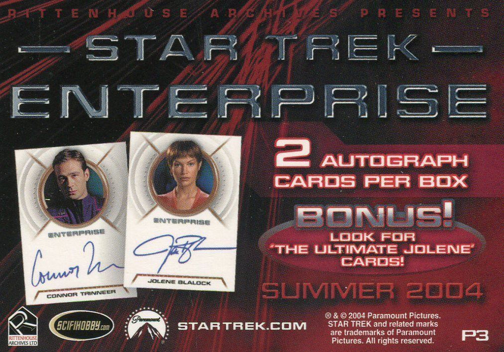 Star Trek Enterprise Season 3 Three Promo Card P3 Single Trading Card   - TvMovieCards.com