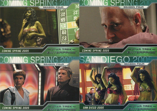 Star Trek Enterprise Season 4 Four Promo Card Lot 4 Cards P1 P2 P3 SD2005   - TvMovieCards.com