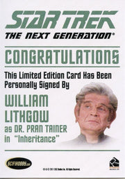Star Trek TNG Complete Series 2 Autograph Card William Lithgow PranTainer   - TvMovieCards.com