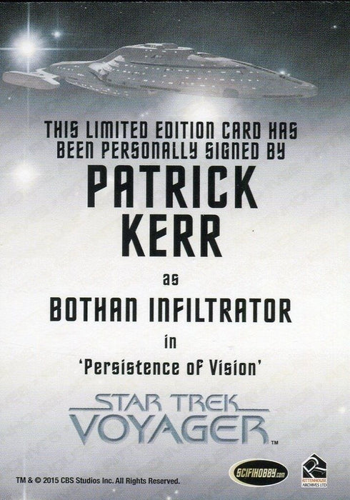 Star Trek Voyager Heroes Villains Autograph Card Patrick Kerr Bothan Infiltrator   - TvMovieCards.com