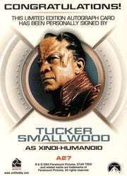 Star Trek Enterprise Season 3 Autograph Card Tucker Smallwood Xindi Humanoid A27   - TvMovieCards.com