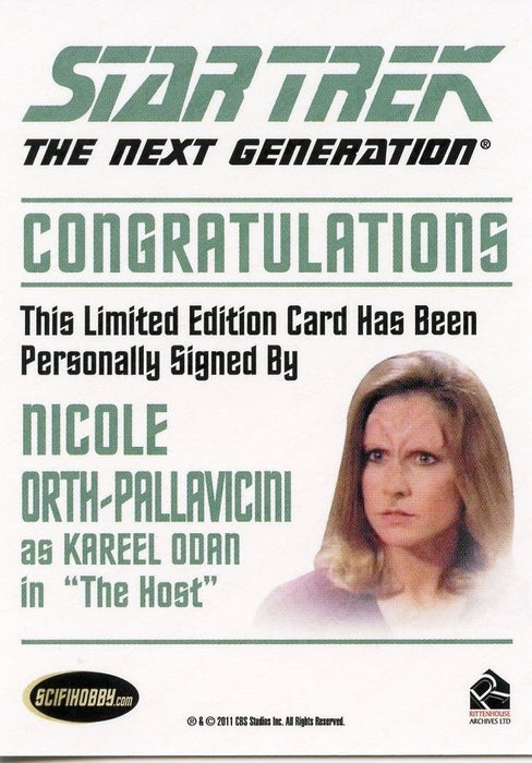 Star Trek TNG Complete Series 2 Autograph Card Orth Pallavicini Kareel Odan   - TvMovieCards.com