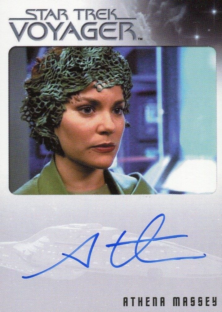 Star Trek Voyager Heroes Villains Autograph Card Athena Massey as Jessen   - TvMovieCards.com