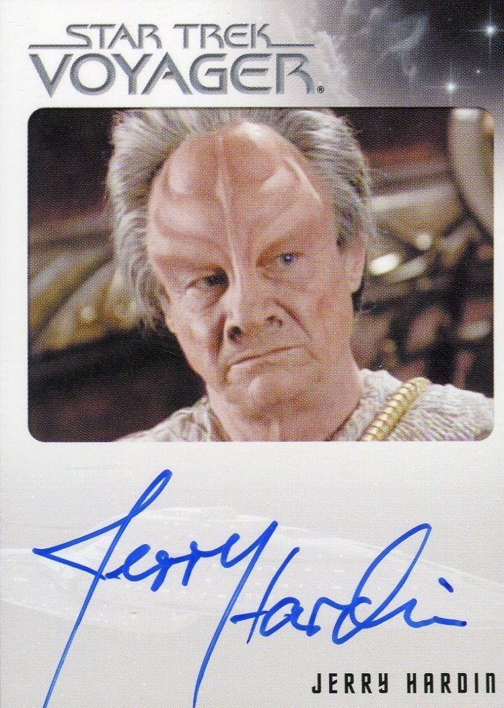 Star Trek Voyager Heroes Villains Autograph Card Jerry Hardin as Neria   - TvMovieCards.com