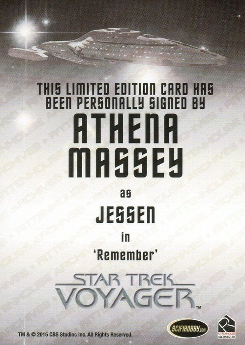 Star Trek Voyager Heroes Villains Autograph Card Athena Massey as Jessen   - TvMovieCards.com