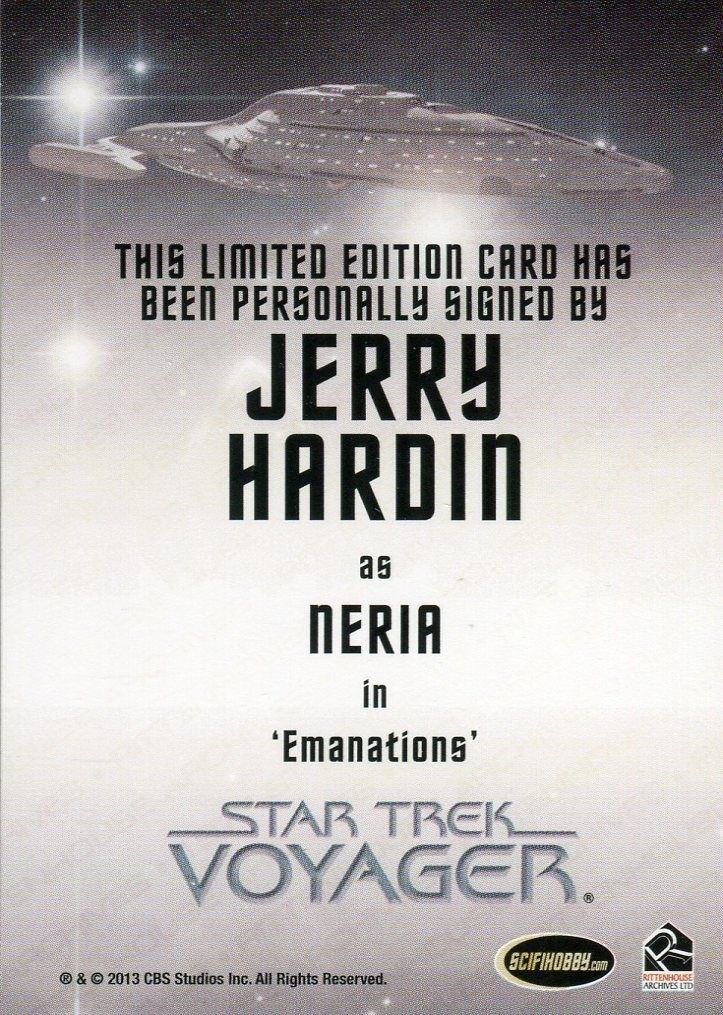 Star Trek Voyager Heroes Villains Autograph Card Jerry Hardin as Neria   - TvMovieCards.com